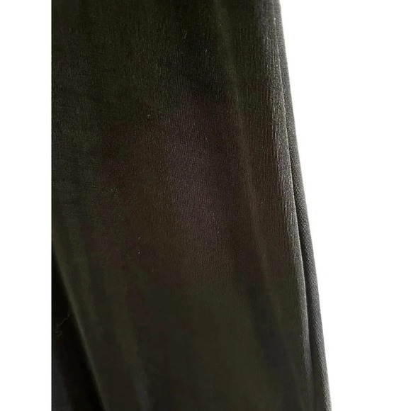 Flax Solid Black Sleeveless Scoop Neck Jersey Shift Midi Dress‎ Size Small - Picture 4 of 5